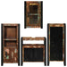 Set de mobilier pentru baie cu ușă 4 pcs Lemn recuperat solid - WALTI WALTI