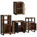 Set de mobilier pentru baie cu ușă 4 pcs Lemn recuperat solid - WALTI WALTI