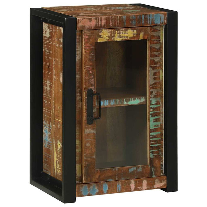 Set de mobilier pentru baie cu ușă 4 pcs Lemn recuperat solid - WALTI WALTI