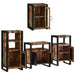 Set de mobilier pentru baie cu ușă 4 pcs Lemn recuperat solid - WALTI WALTI