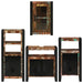 Set de mobilier pentru baie cu ușă 4 pcs Lemn recuperat solid - WALTI WALTI