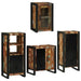 Set de mobilier pentru baie cu ușă 4 pcs Lemn recuperat solid - WALTI WALTI