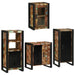 Set de mobilier pentru baie cu ușă 4 pcs Lemn recuperat solid - WALTI WALTI