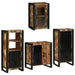 Set de mobilier pentru baie cu ușă 4 pcs Lemn recuperat solid - WALTI WALTI