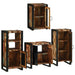 Set de mobilier pentru baie cu ușă 4 pcs Lemn recuperat solid - WALTI WALTI