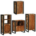 Set de mobilier pentru baie cu ușă 4 pcs Lemn recuperat solid - WALTI WALTI