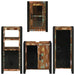 Set de mobilier pentru baie cu ușă 4 pcs Lemn recuperat solid - WALTI WALTI