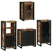 Set de mobilier pentru baie cu ușă 4 pcs Lemn recuperat solid - WALTI WALTI