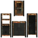 Set de mobilier pentru baie cu ușă 4 pcs Lemn recuperat solid - WALTI WALTI