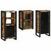 Set de mobilier pentru baie cu ușă 3 pcs Lemn recuperat solid - WALTI WALTI