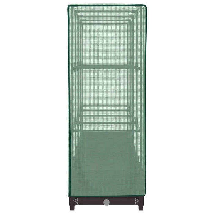 Strat înălțat cu husă de seră, aspect ratan, 160x40x123 cm - WALTI WALTI