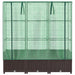 Strat înălțat cu husă de seră, aspect ratan, 120x40x138 cm - WALTI WALTI