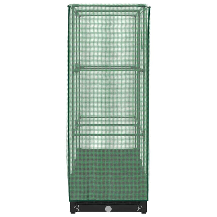 Strat înălțat cu husă de seră, aspect ratan, 80x40x123 cm - WALTI WALTI