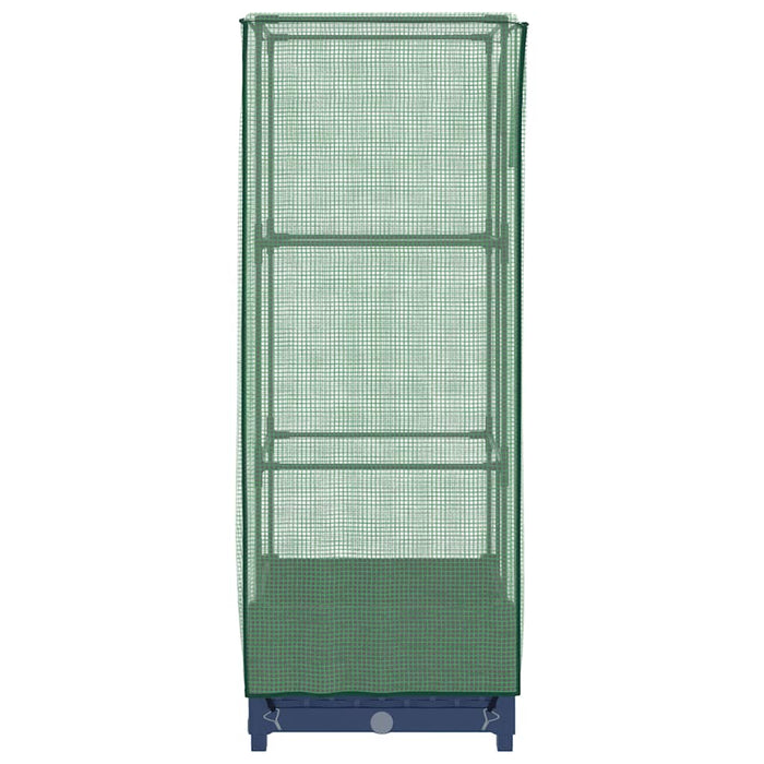 Strat înălțat cu husă de seră, aspect ratan, 40x40x123 cm - WALTI WALTI