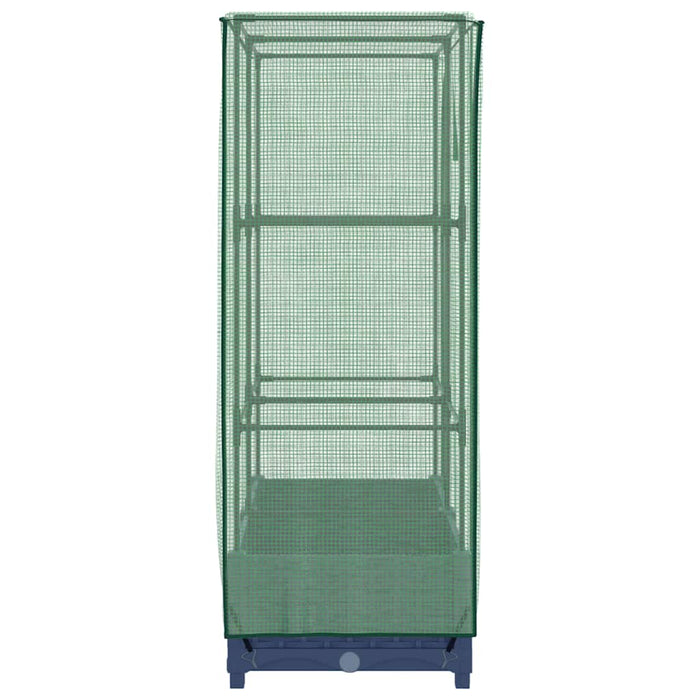 Strat înălțat cu husă de seră, aspect ratan, 80x40x123 cm - WALTI WALTI