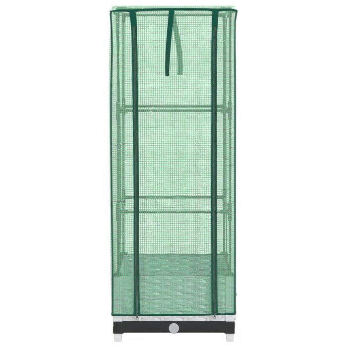 Strat înălțat cu husă de seră, aspect ratan, 40x40x123 cm - WALTI WALTI