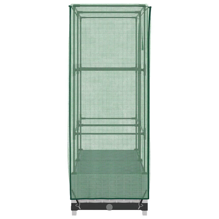 Strat înălțat cu husă de seră, aspect ratan, 80x40x123 cm - WALTI WALTI