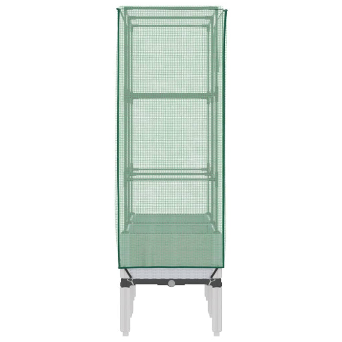 Strat înălțat cu husă de seră, aspect ratan, 80x40x140 cm - WALTI WALTI