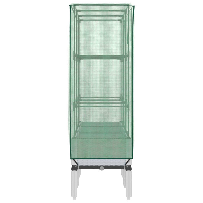Strat înălțat cu husă de seră, aspect ratan, 120x40x140 cm - WALTI WALTI