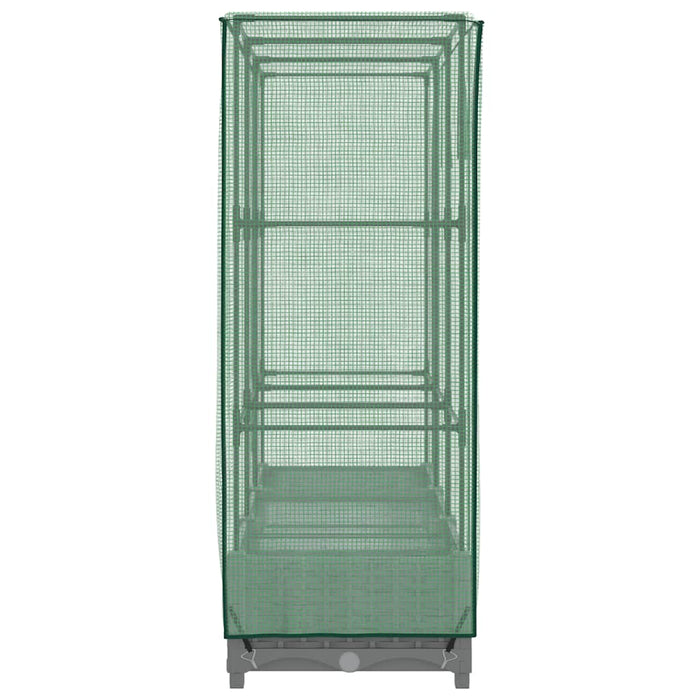 Strat înălțat cu husă de seră, aspect ratan, 120x40x123 cm - WALTI WALTI