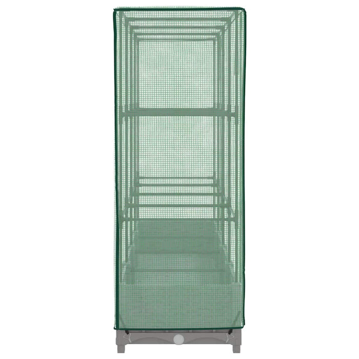Strat înălțat cu husă de seră, aspect ratan, 160x40x123 cm - WALTI WALTI