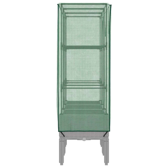 Strat înălțat cu husă de seră, aspect ratan, 120x40x140 cm - WALTI WALTI