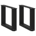 Picioare pentru măsuță de cafea în formă de U, 2 buc., negru, 30x(30-31) cm, oțel - WALTI WALTI