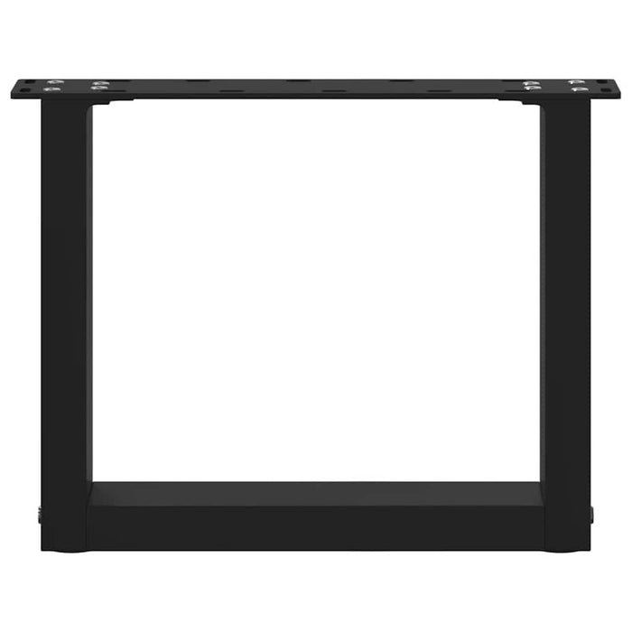 Picioare pentru măsuță de cafea în formă de U, 2 buc., negru, 30x(30-31) cm, oțel - WALTI WALTI