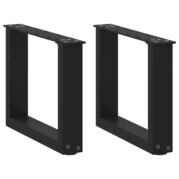 Picioare pentru măsuță de cafea în formă de U, 2 buc., negru, 40x(30-31) cm, oțel - WALTI WALTI