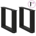 Picioare pentru măsuță de cafea în formă de U, 2 buc., negru, 40x(30-31) cm, oțel - WALTI WALTI