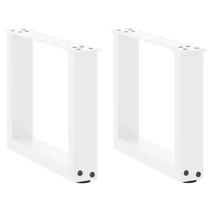 Picioare pentru măsuță de cafea în formă de U, 2 buc., alb, 40x(30-31) cm, oțel - WALTI WALTI