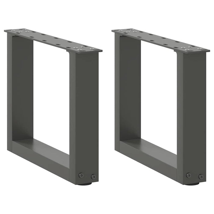 Picioare pentru măsuță de cafea în formă de U, 2 buc., antracit, 40x(30-31) cm, oțel - WALTI WALTI