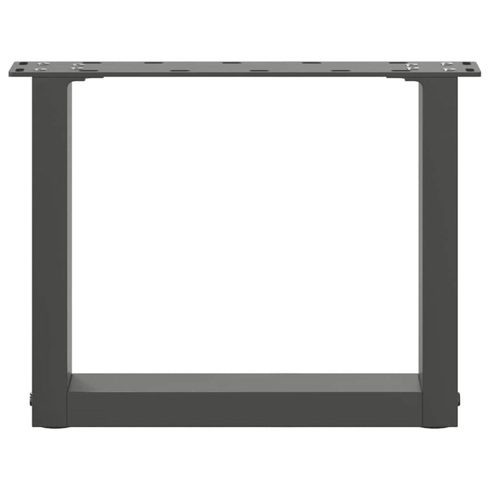 Picioare pentru măsuță de cafea în formă de U, 2 buc., antracit, 40x(30-31) cm, oțel - WALTI WALTI