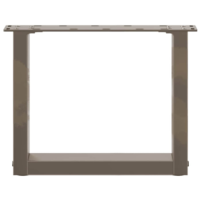 Picioare pentru masă de cafea în formă de U, 2 buc., oțel natural, 40x(30-31) cm WALTI
