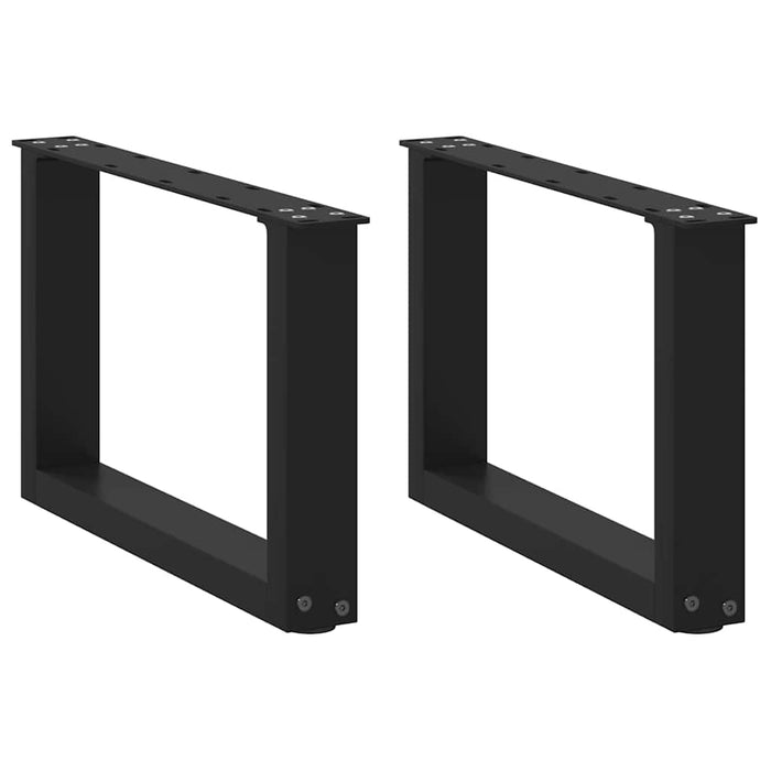 Picioare pentru măsuță de cafea în formă de U, 2 buc., negru, 50x(30-31) cm, oțel - WALTI WALTI