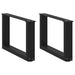 Picioare pentru măsuță de cafea în formă de U, 2 buc., negru, 50x(30-31) cm, oțel - WALTI WALTI