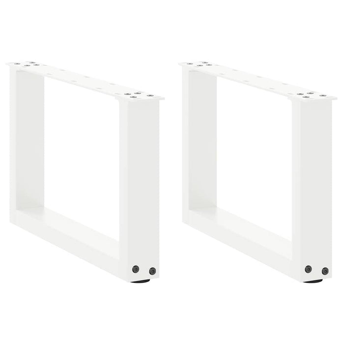 Picioare pentru măsuță de cafea în formă de U, 2 buc., alb, 50x(30-31) cm, oțel WALTI
