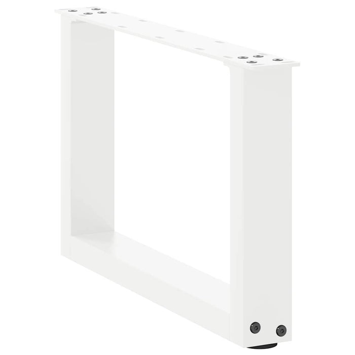 Picioare pentru măsuță de cafea în formă de U, 2 buc., alb, 50x(30-31) cm, oțel WALTI