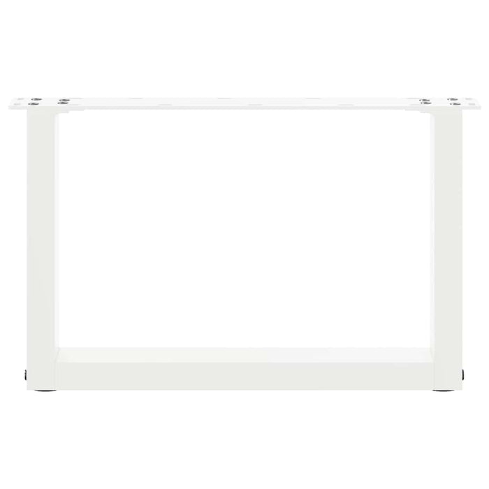 Picioare pentru măsuță de cafea în formă de U, 2 buc., alb, 50x(30-31) cm, oțel WALTI