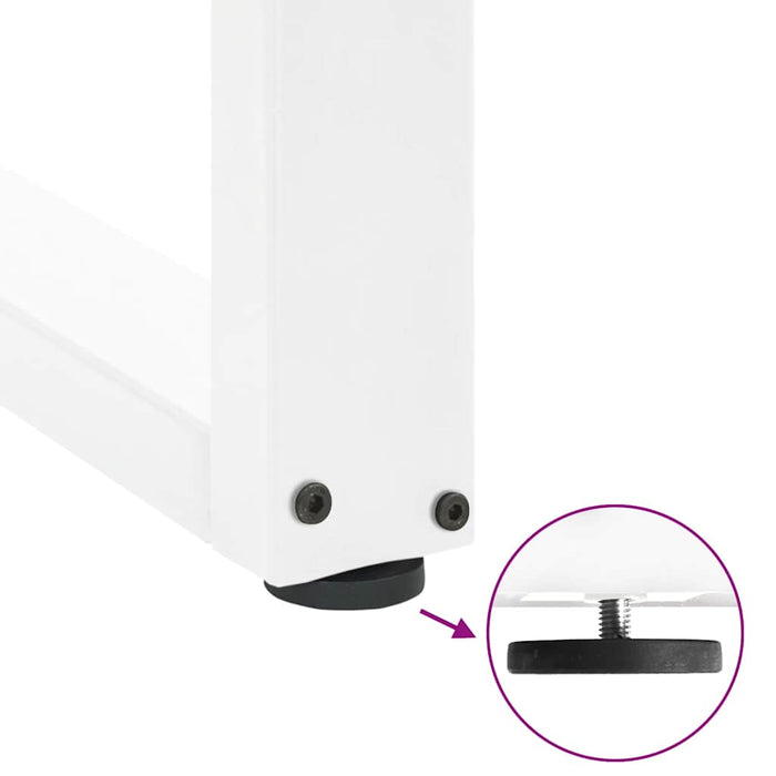 Picioare pentru măsuță de cafea în formă de U, 2 buc., alb, 50x(30-31) cm, oțel WALTI