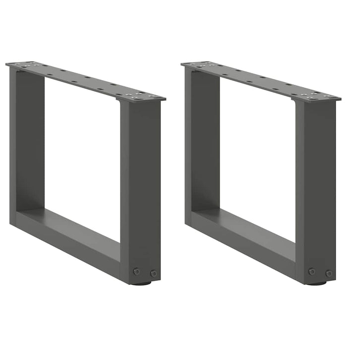 Picioare pentru măsuță de cafea în formă de U, 2 buc., antracit, 50x(30-31) cm, oțel - WALTI WALTI