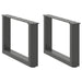 Picioare pentru măsuță de cafea în formă de U, 2 buc., antracit, 50x(30-31) cm, oțel - WALTI WALTI