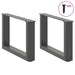 Picioare pentru măsuță de cafea în formă de U, 2 buc., antracit, 50x(30-31) cm, oțel - WALTI WALTI