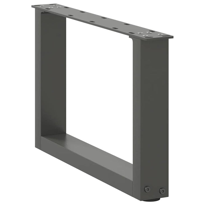 Picioare pentru măsuță de cafea în formă de U, 2 buc., antracit, 50x(30-31) cm, oțel - WALTI WALTI
