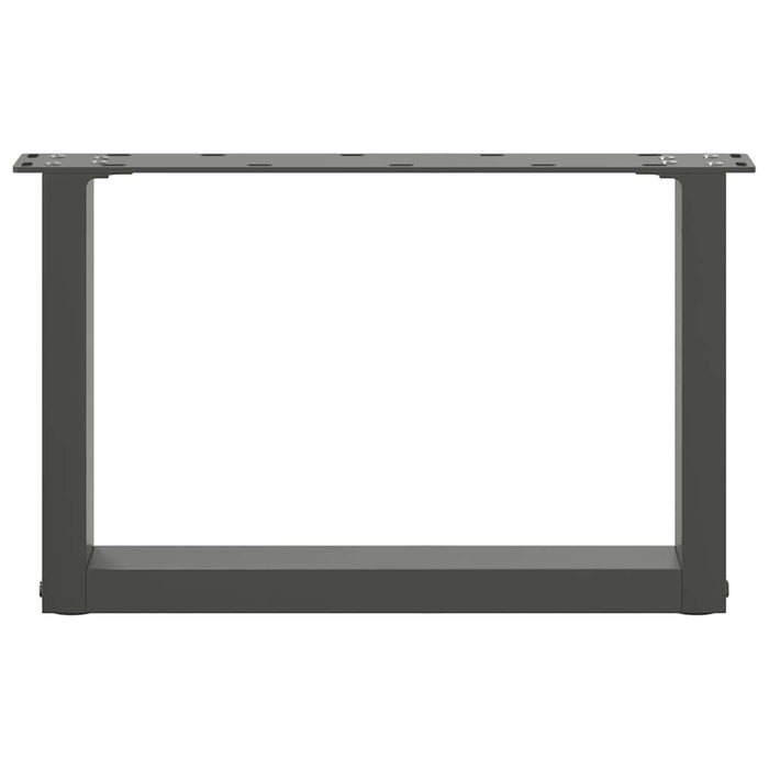 Picioare pentru măsuță de cafea în formă de U, 2 buc., antracit, 50x(30-31) cm, oțel - WALTI WALTI
