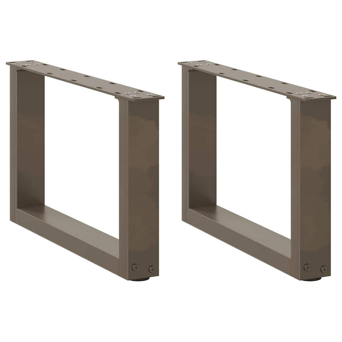 Picioare pentru măsuță de cafea în formă de U, 2 buc., oțel natural, 50x(30-31) cm WALTI