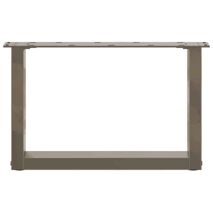 Picioare pentru măsuță de cafea în formă de U, 2 buc., oțel natural, 50x(30-31) cm WALTI