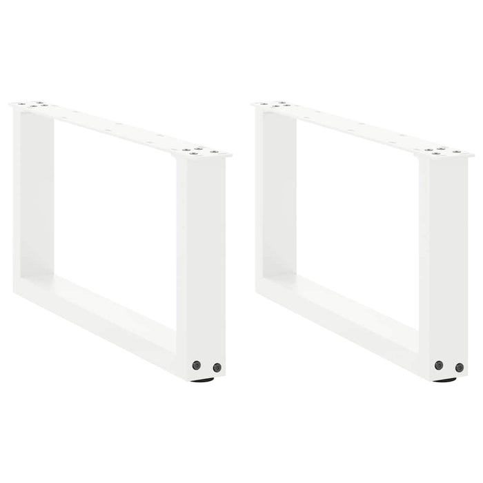 Picioare pentru măsuță de cafea în formă de U, 2 buc., alb, 60x(30-31) cm, oțel WALTI