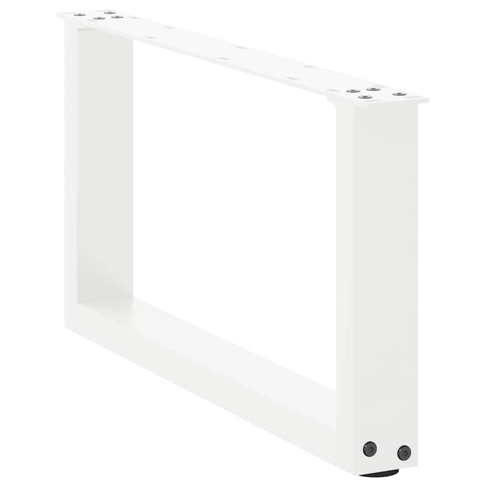 Picioare pentru măsuță de cafea în formă de U, 2 buc., alb, 60x(30-31) cm, oțel WALTI