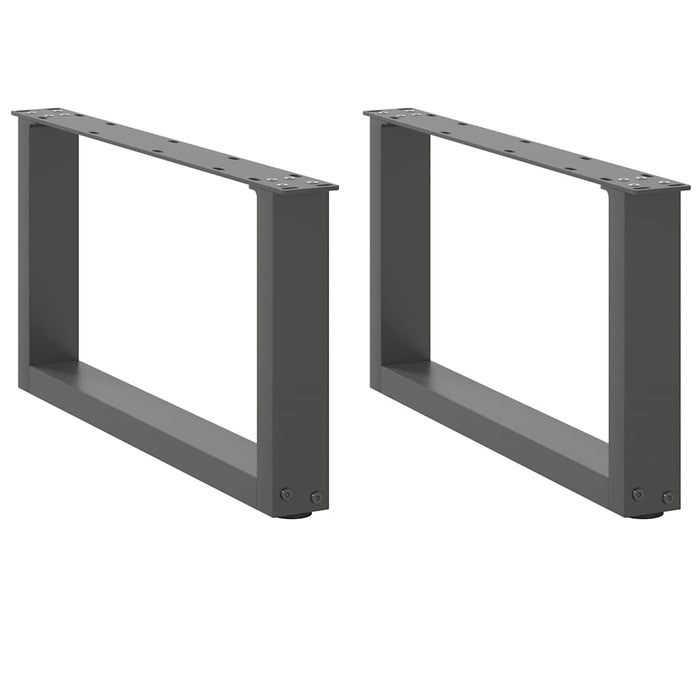 Picioare pentru măsuță de cafea în formă de U, 2 buc., antracit, 60x(30-31) cm, oțel WALTI